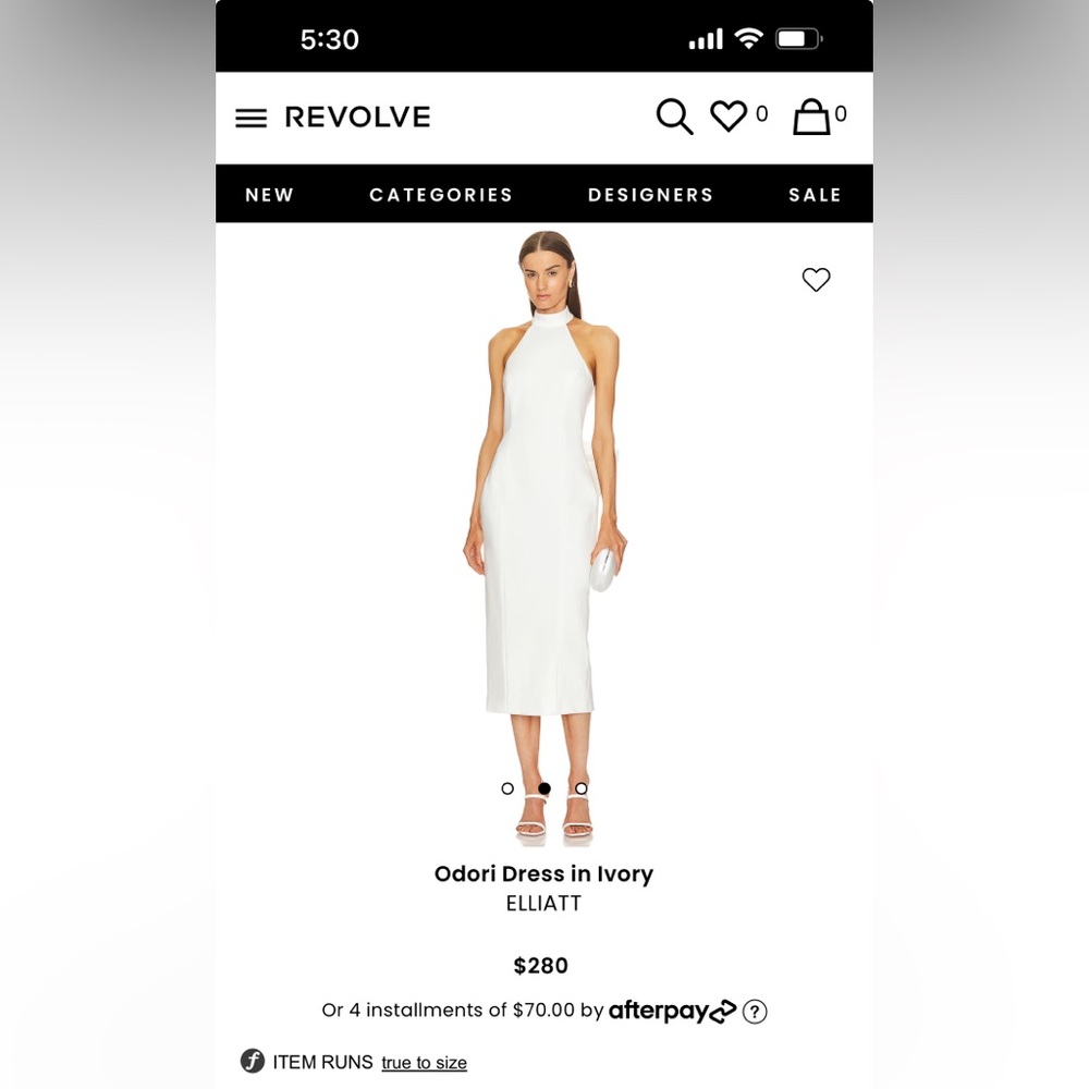 Brand New ELLIATT Odori Dress in Ivory